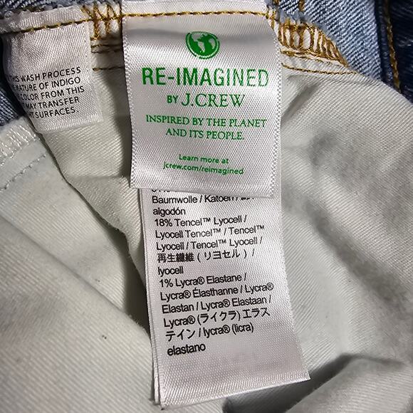 J. Crew Womans size 28 9" Billie Demi Boot Crop Distressed Denim Jeans Mid-Rise - Picture 7 of 10